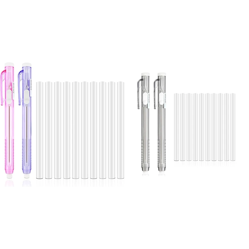 أقلام ممحاة ميكانيكية قابلة للسحب ، 2 إعادة تعبئة ، 10 محايات بديلة ، مدرسة ، منزل ، مكتب ، 12 عبوة