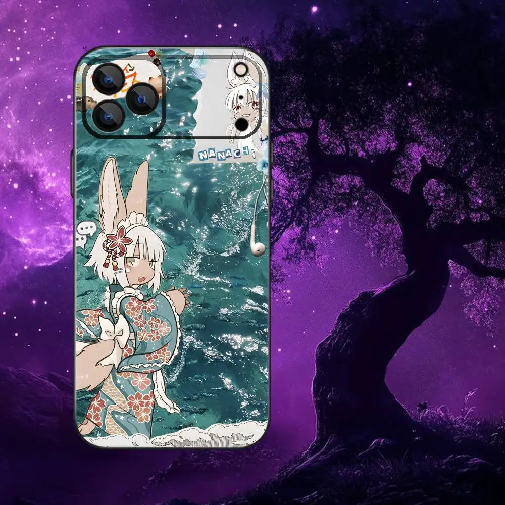 N-Nanachi from the A-Abyss Phone Case For iPhone 17,16,15,14,13,12,Pro,Max,Plus,E,SE4,Air,Mini Black Soft Box
