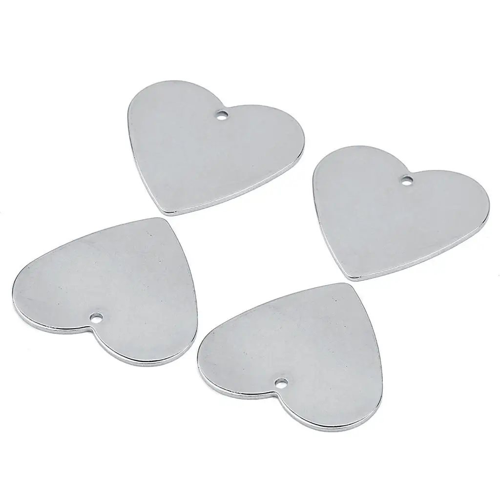 Love Heart Blank Stamping Tag Pendants Initial Charm for Personalized Jewelry Making and Crafts