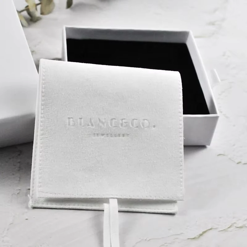 

2021 Top selling products High Quality custom logo white jewelry pouch diy boxes