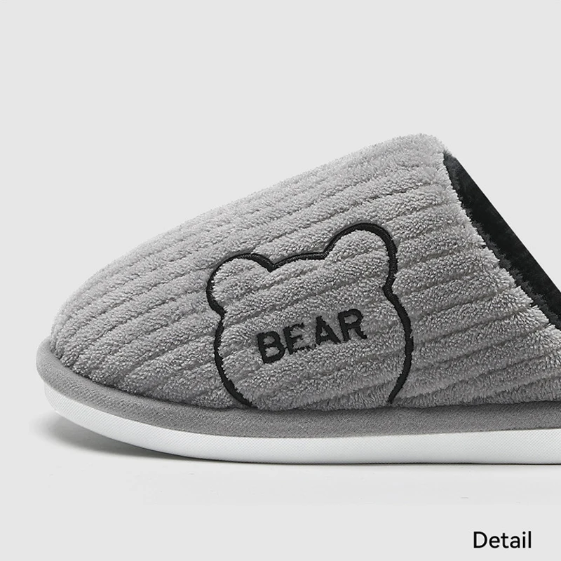 شباشب شتوية جديدة لعام 2025 للنساء والرجال - أحذية منزلية مريحة مبطنة بالصوف، شباشب قطنية داخلية دافئة للطقس البارد #4