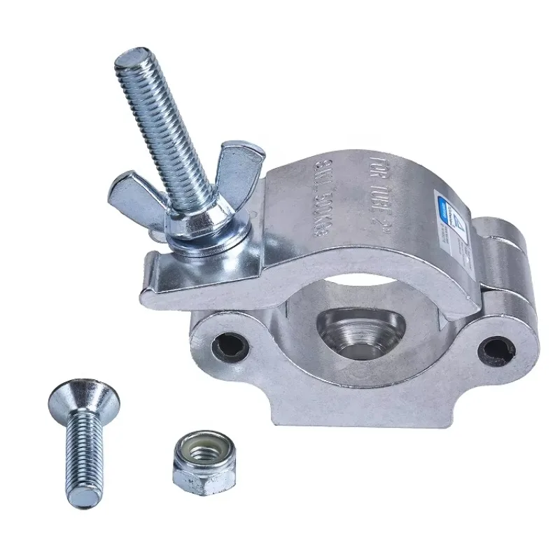 【Durable Using】50mm Width Silver 2 Inch Aluminum Heavy  Half Coupler Truss Clamp Fit For (38- 52)mm Stage Light Clamps And