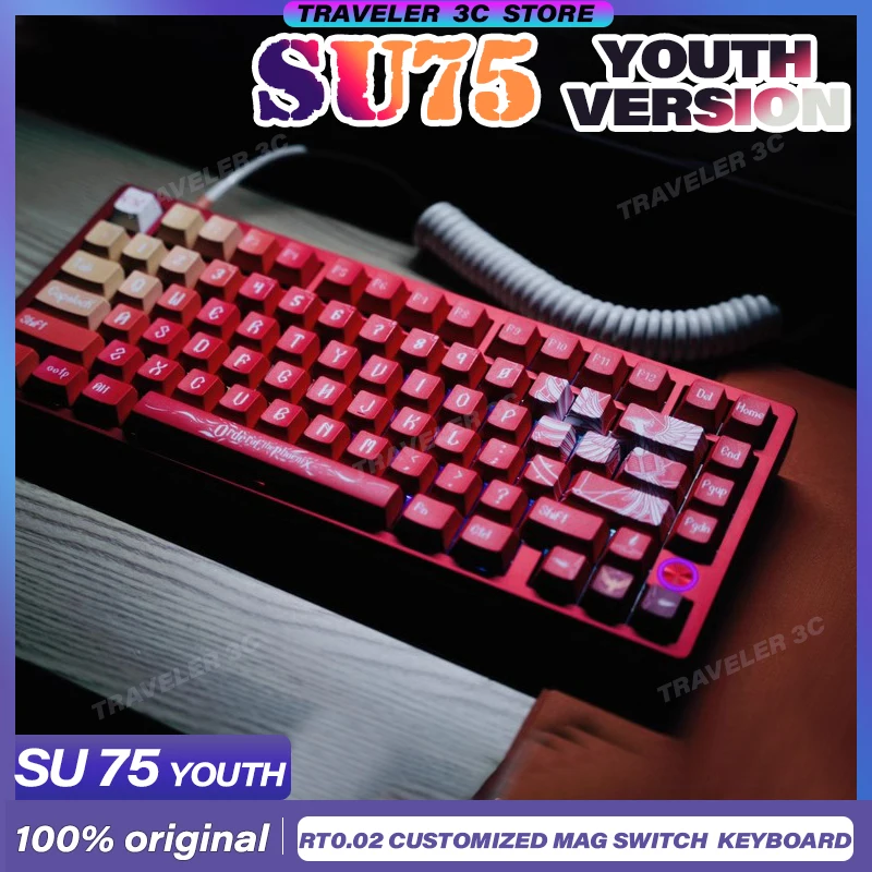 Original Everglide SU75 Youth Customized Magnetic Switch Gaming Keyboard UE Support 10k Polling Rate 0.02mm RT DKS SOCD MT RGB