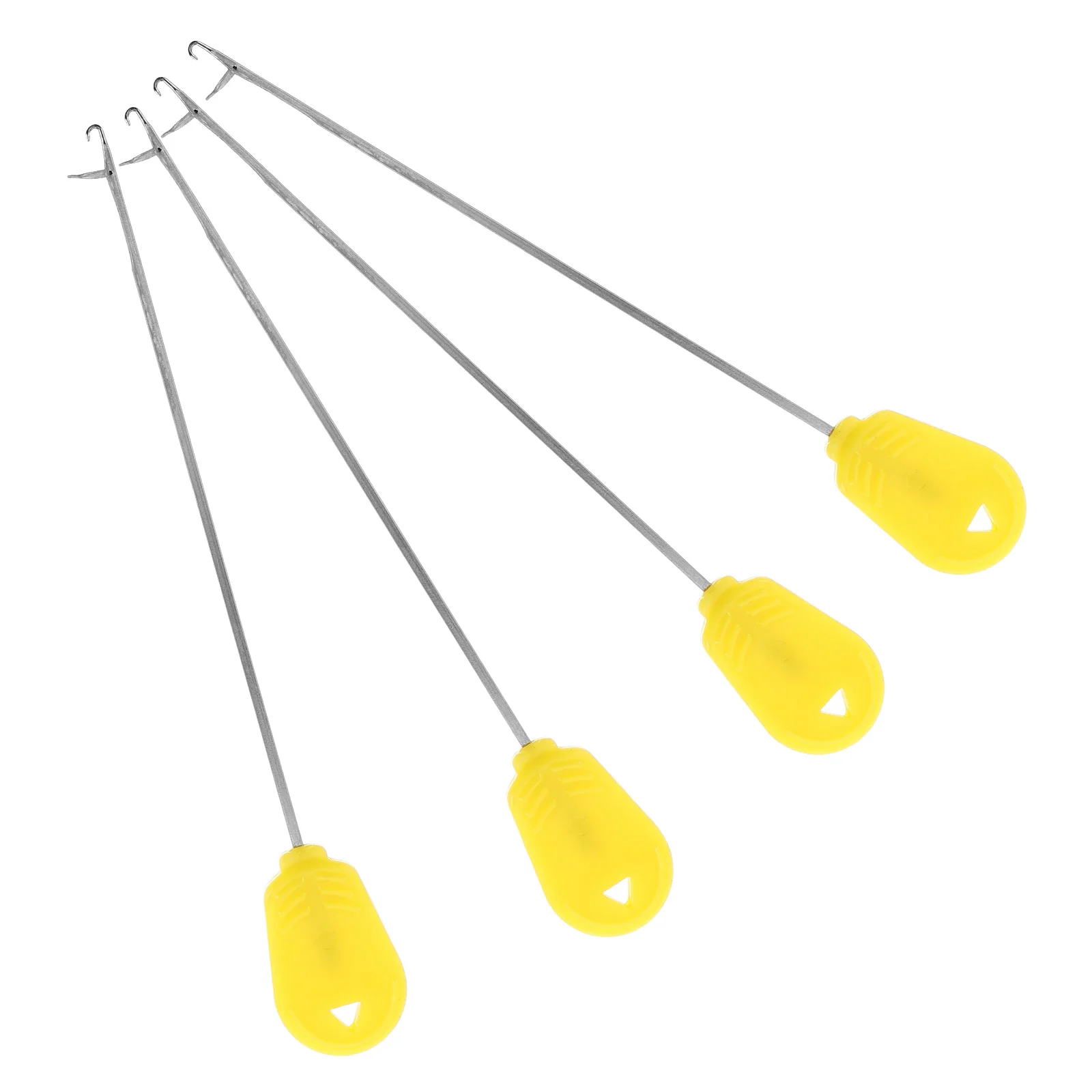 

4pcs Fishing Bait Needle Tool Drill Hooks Latching Needle Carp Baiting Rigs Abs Material Durable Ideal Crafting Weaving