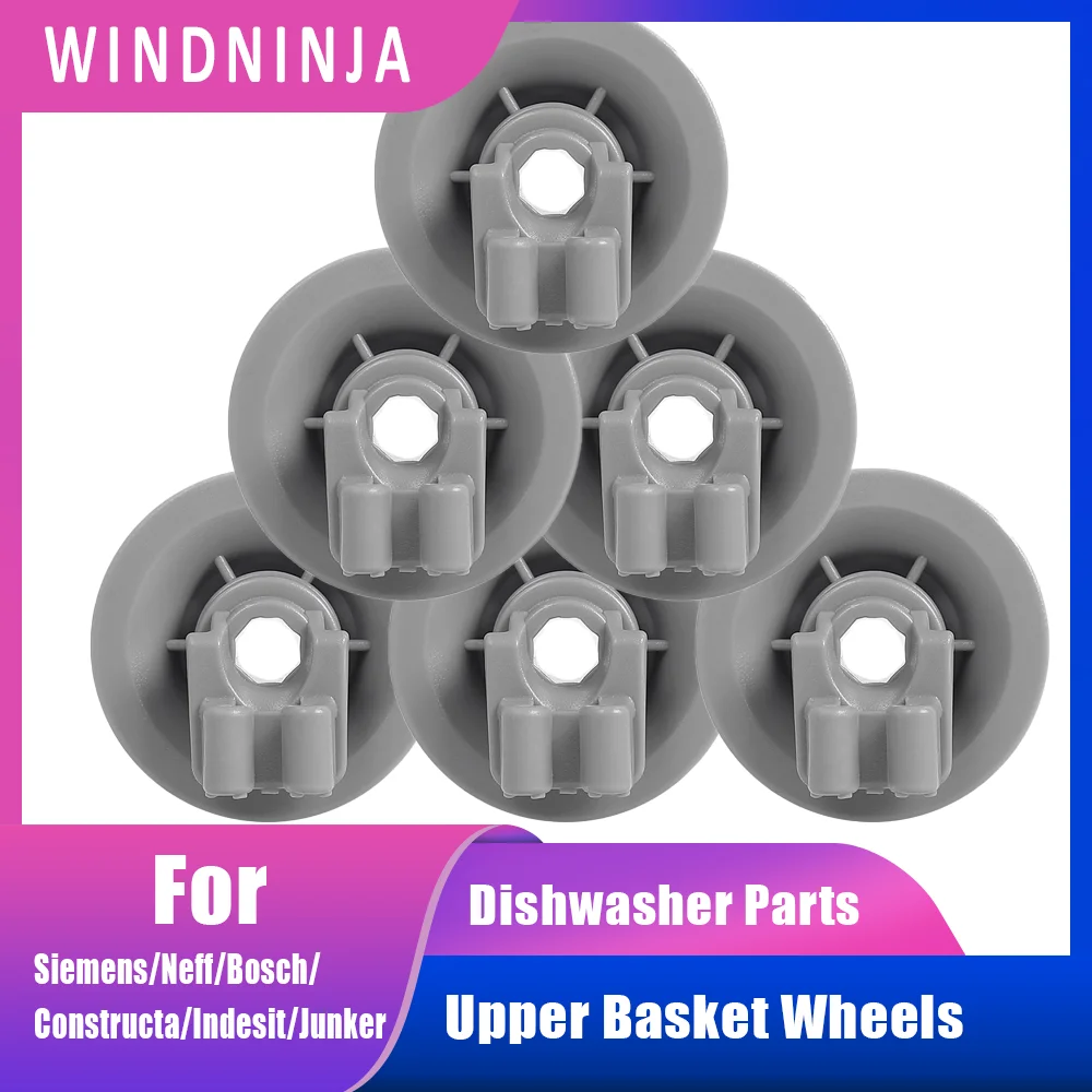 Rueda Universal para cesta de lavavajillas, ruedas para cesta superior de lavavajillas Siemens/Neff/Bosch/Constructa/Indesit/Junker, 12 Uds., piezas