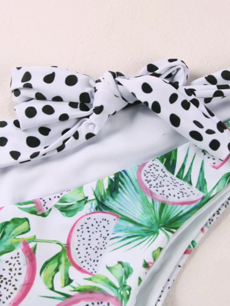 Miyouj 프린트 수영복 여성용, 섹시한 비키니, 붕대 수영복, 로우 웨이스트 비치웨어, 투피스 수트, 삼각형 비치웨어, 2024 비키니