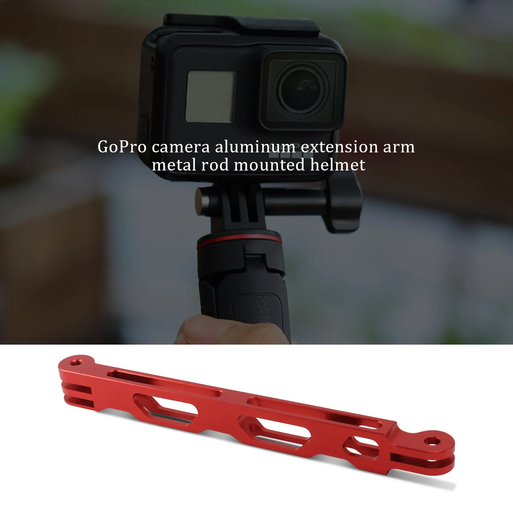 Aluminium Extension Arm Metal Pole Mount Helmet for Gopro Hero 2 3 3+ 4 SJ4000