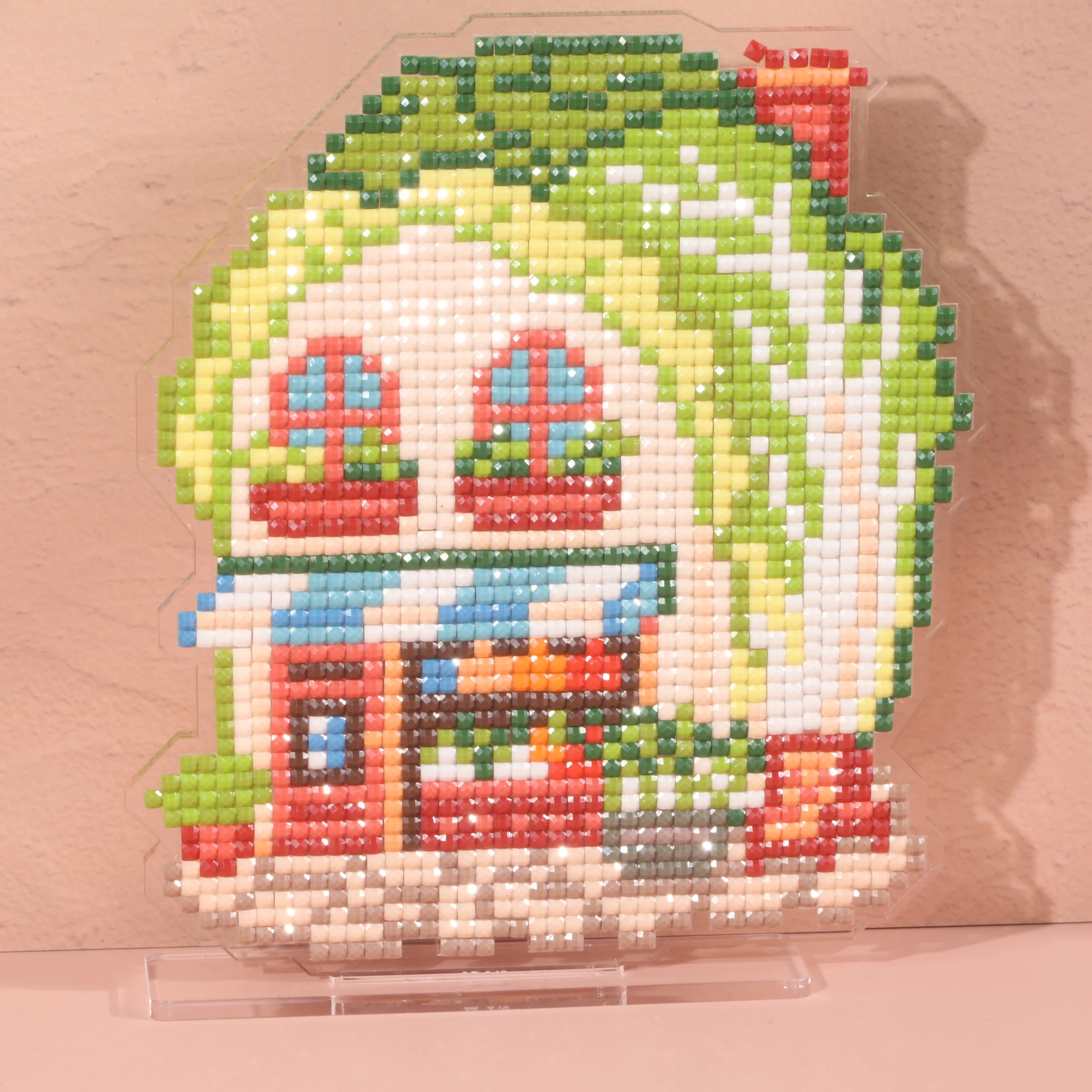 Foreveryoung Chinese Cabbage Hut 3D Diamond Painting Stand Kit, 4.6"×5.18" (11.68×13.16cm) Resin Square Diamonds,Tabletop Decor - view 2