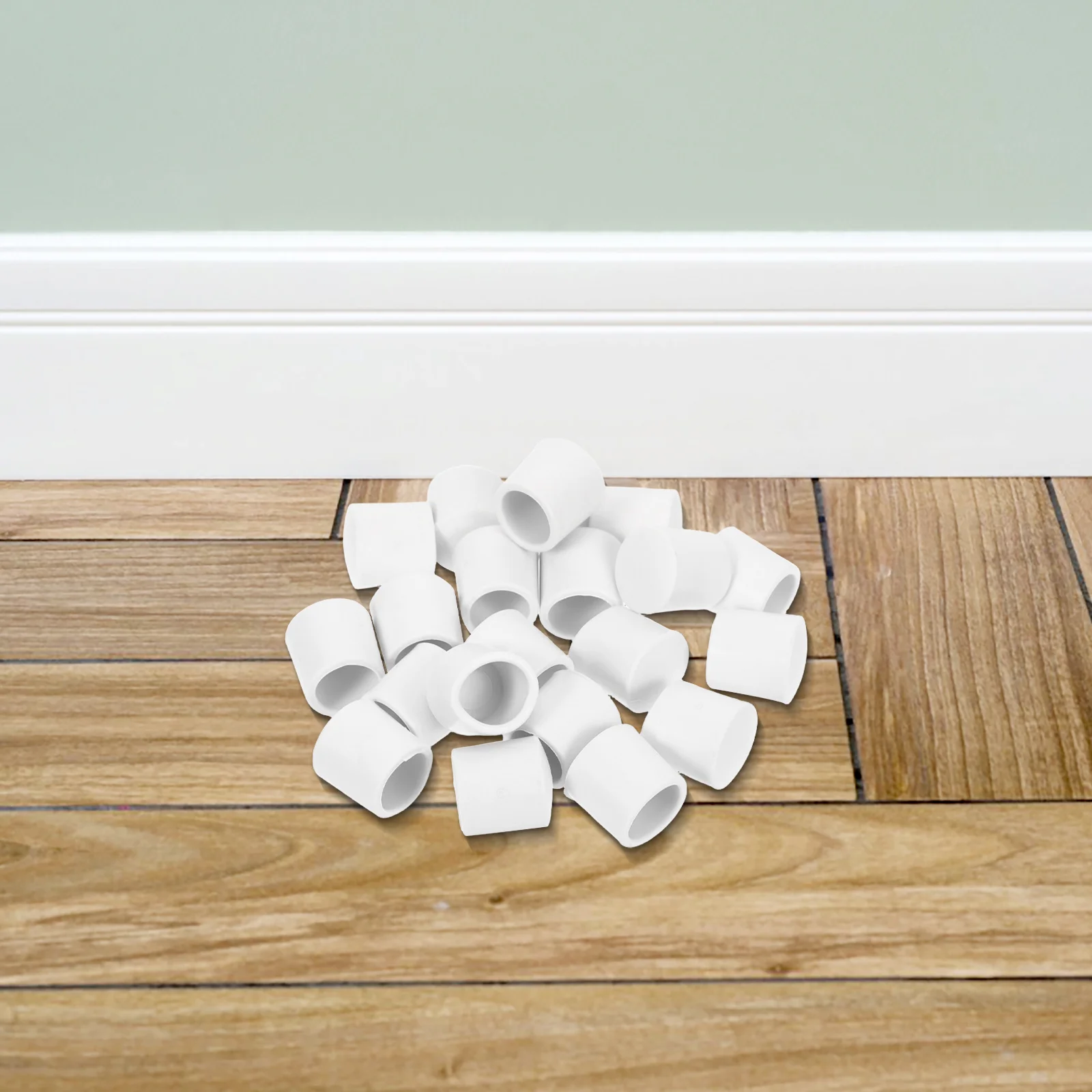 

20Pcs Door Stopper Supplies End Tips Universal Compatibility Noise Minimization Durability Door Stop White Caps