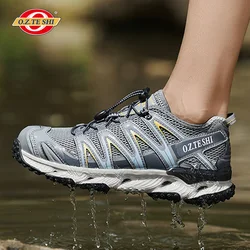 O.Z.TESHI uomo scarpe a monte Outdoor Trekking Wading Aqua Shoes Mesh traspirante scarpe da ginnastica ad asciugatura rapida scarpe da pesca a piedi