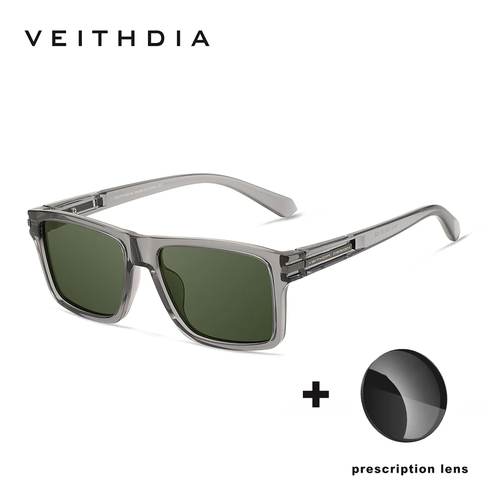 

VEITHDIA Classic Customize Men‘s Prescription Sunglasses Polarized Square Myopia Glasses Fashion Outdoor Sports Eyewear PJ7918
