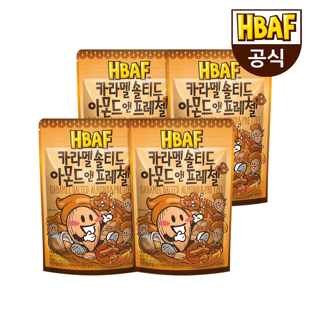 HBAF Caramel Salted Almond and Pretzel 120g 4ea set