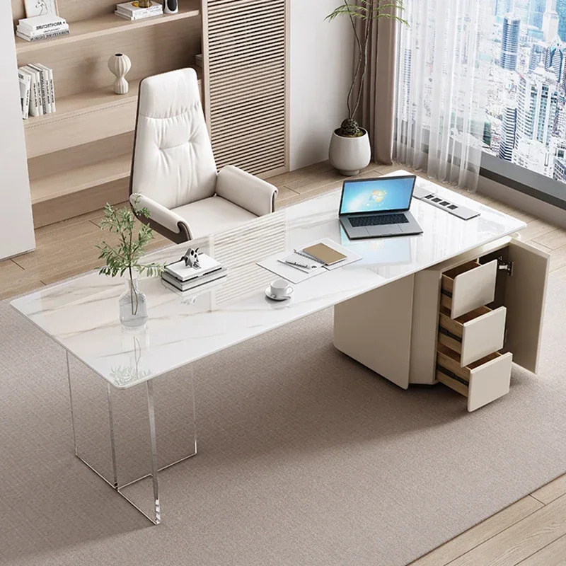 Unique Economic Conference Luxury Modern Luxury Aesthetic Originality Office Desks Executive Drawers Standing Office Furniture