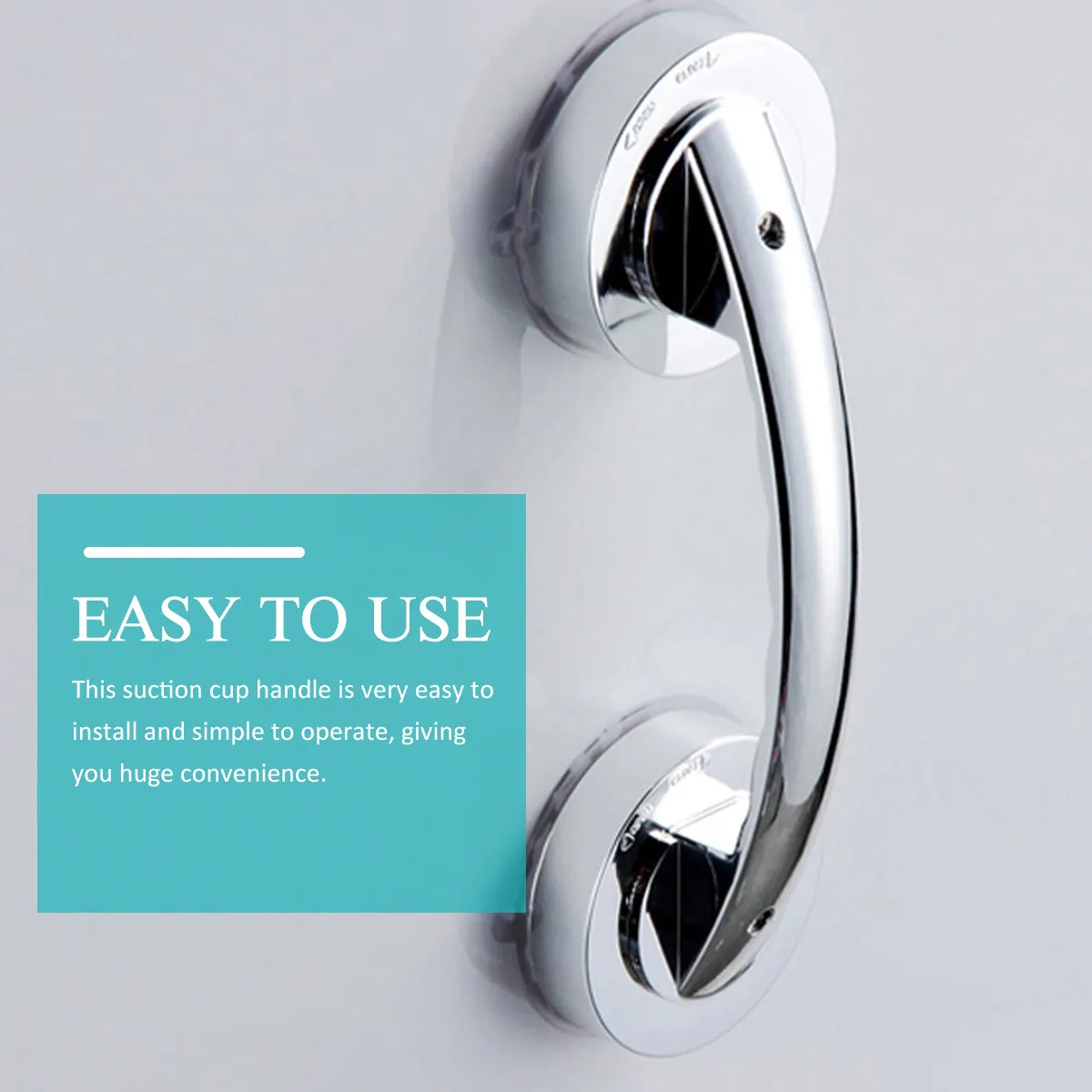

Super Strong Suction Handle for Bathroom Shower Grab Bar Extra Support Entry Exit Plastic Suction Cup Handle Home Hotel Office
