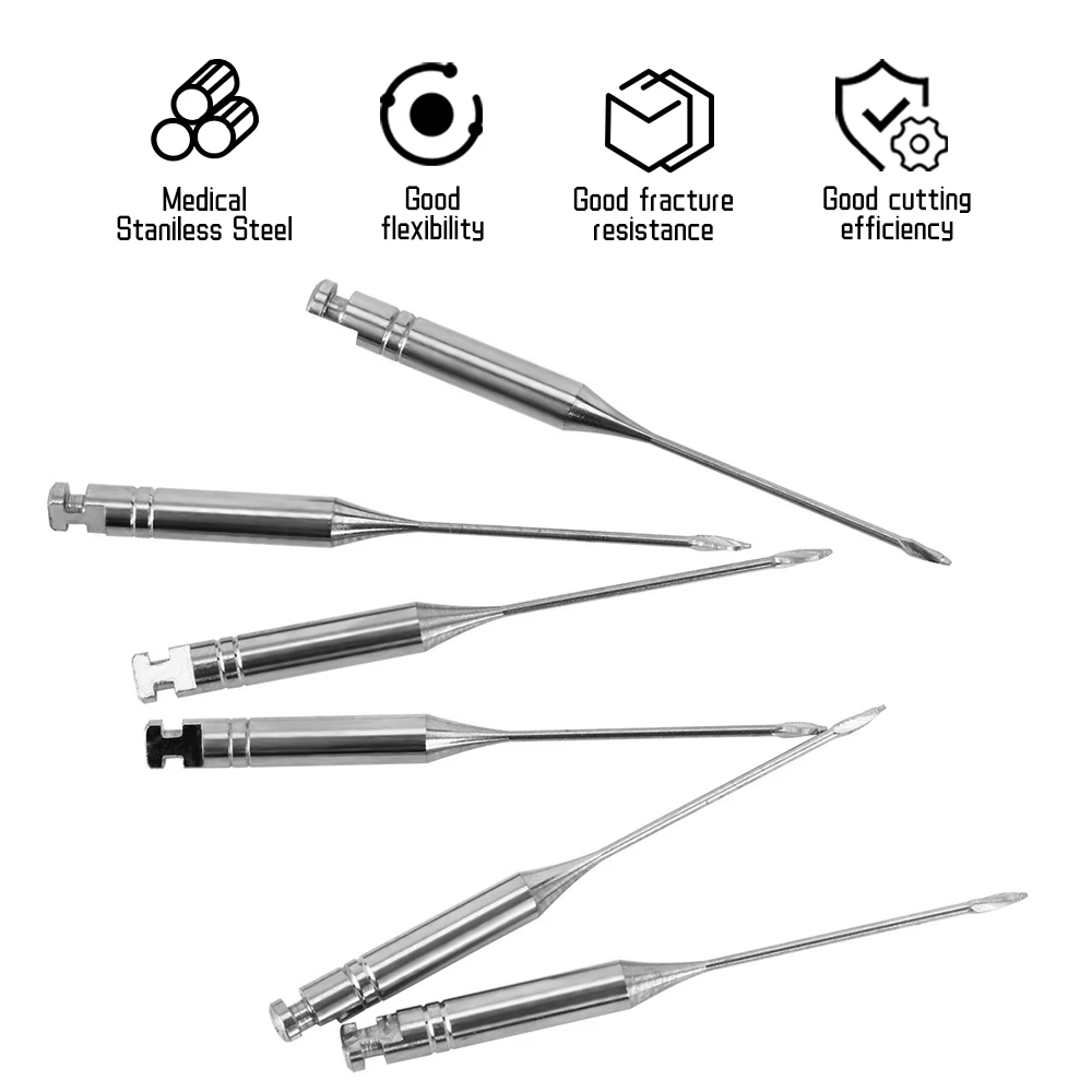 6Pcs/Box Dental Endodontic Endo Files  Reamers Drill Burs Peeso Drill