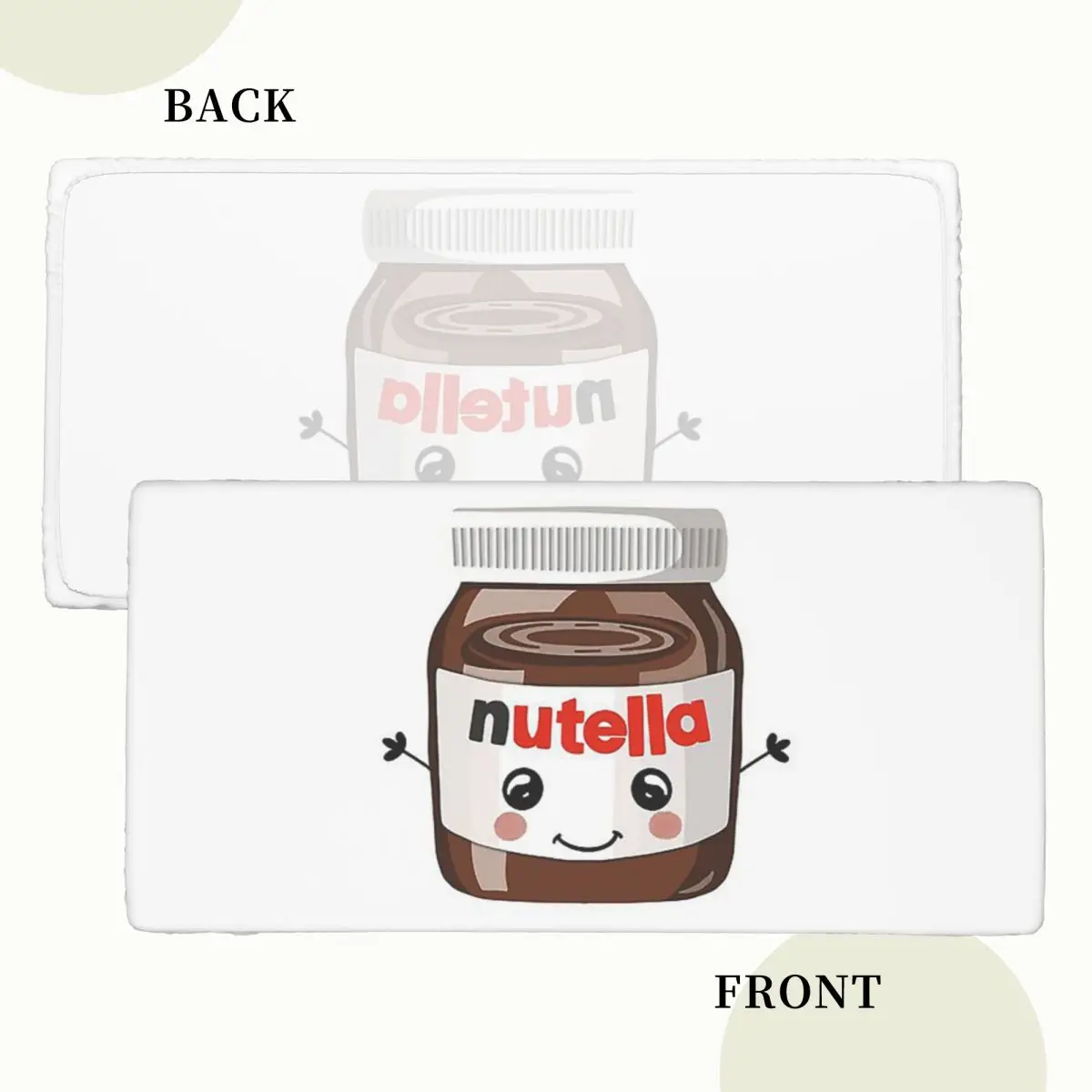 Nutella Cutie Customized Rectangular Tablecloth Waterproof Table Cover for Festival Party Decorations Table Cloth
