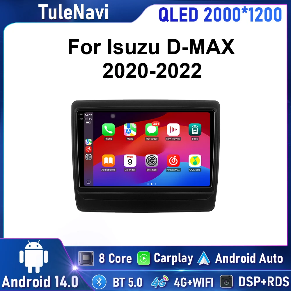 

Carplay For Isuzu D-Max DMAX 2020 2021 2022 Auto Multimedia no Dvd Car Radio Stereo Player Carplay Navigation GPS Android 14