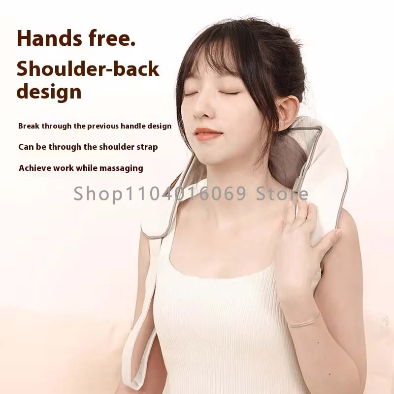 Massaggiatore elettrico per spalle e collo corea 10W massaggiatore per vertebra cervicale trapezio massaggiatore per collo a compressione calda per