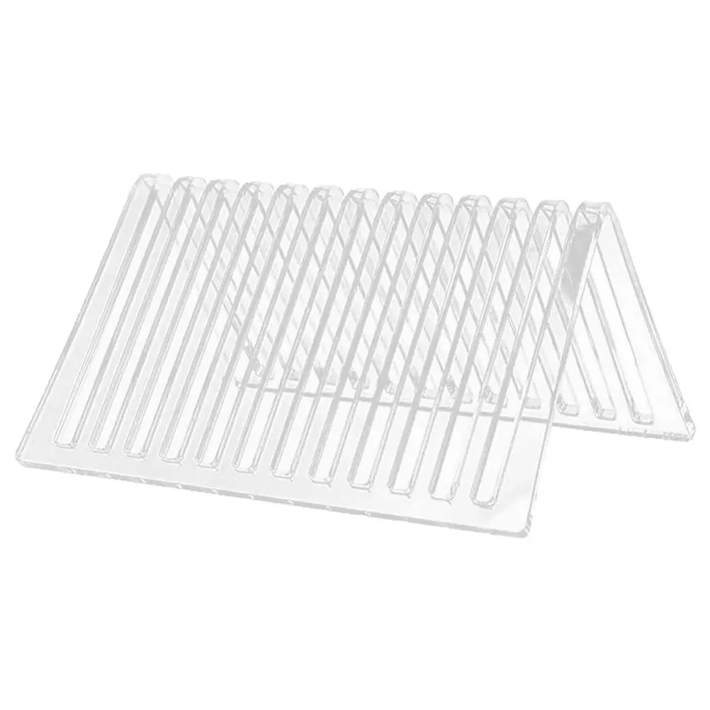 Support de rangement en acrylique premium pour albums vinyles, CD, magazines, livres – Présentoir de bureau moderne, stable et transparent pour documents