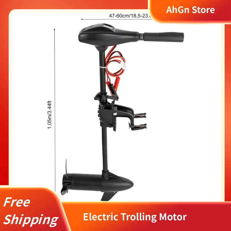 

Электрический троллинговый мотор 40 фунтов тяги, крепление на транец, 408 Вт, с беззазубым гребным винтом для каяка, каноэ, лодки-джонбота, рыбалки