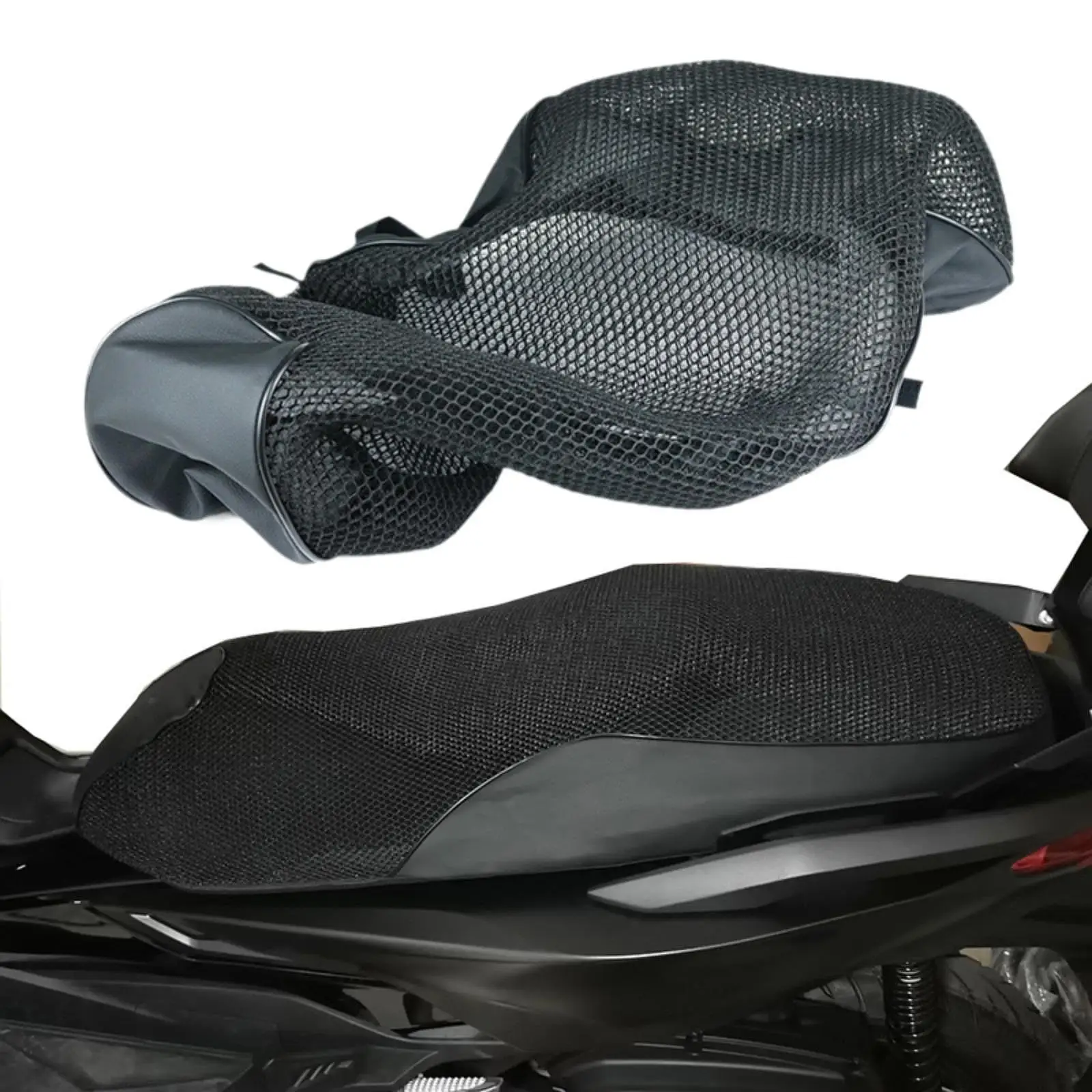 

Motorcycle Mesh Seat Cushion Cover Fiber Anti Slip Compatible for Honda