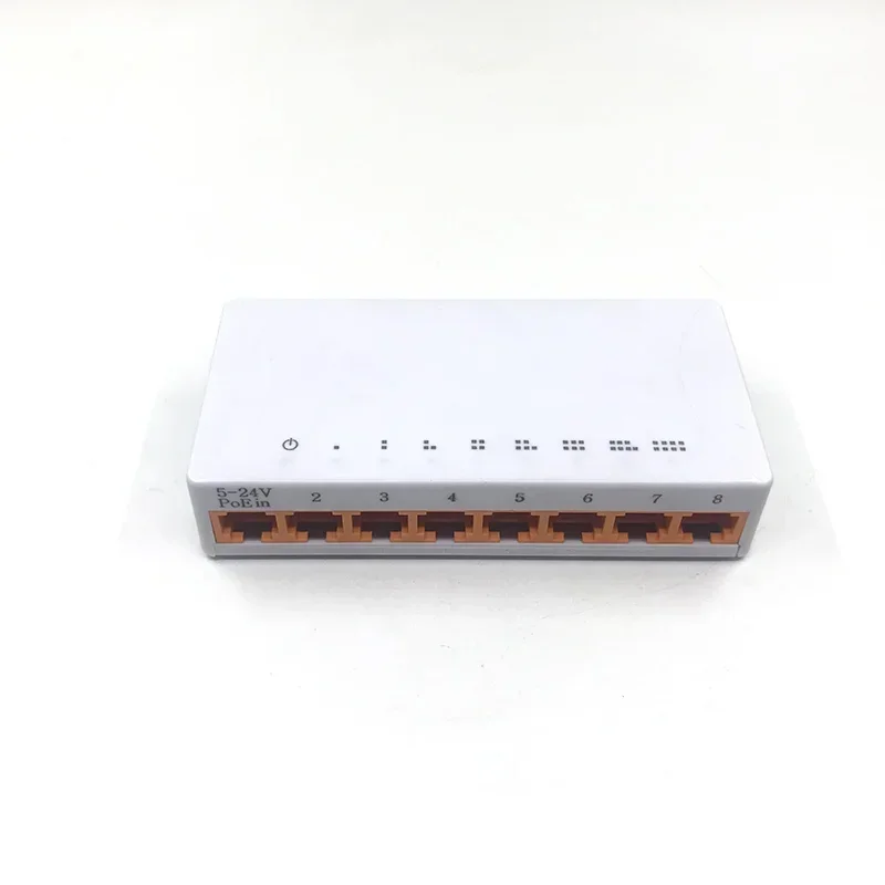 Mini commutateur Ethernet LAN RJ45 rapide, hub de commutation réseau, prise en charge VLAN, salle de bain, 100Mbps, 8 ports, AT, 1PC