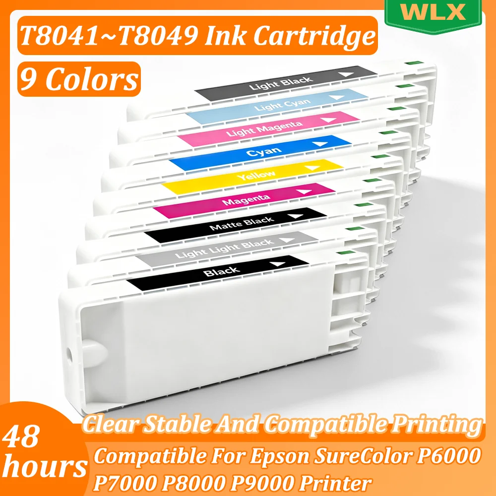 700ML T8041 T8042 T8043 T8044 T8045 T8046 T8047 T8048 T8049 Ink Cartridge For Epson SureColor P6000 P7000 P8000 P9000 Printer EU
