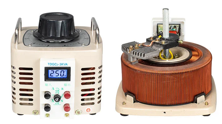 Regulador de voltaje monofásico Manual de cobre, transformador ajustable con pantalla Digital, voltaje de CA de contacto único Reg, TDGC2-3KVA
