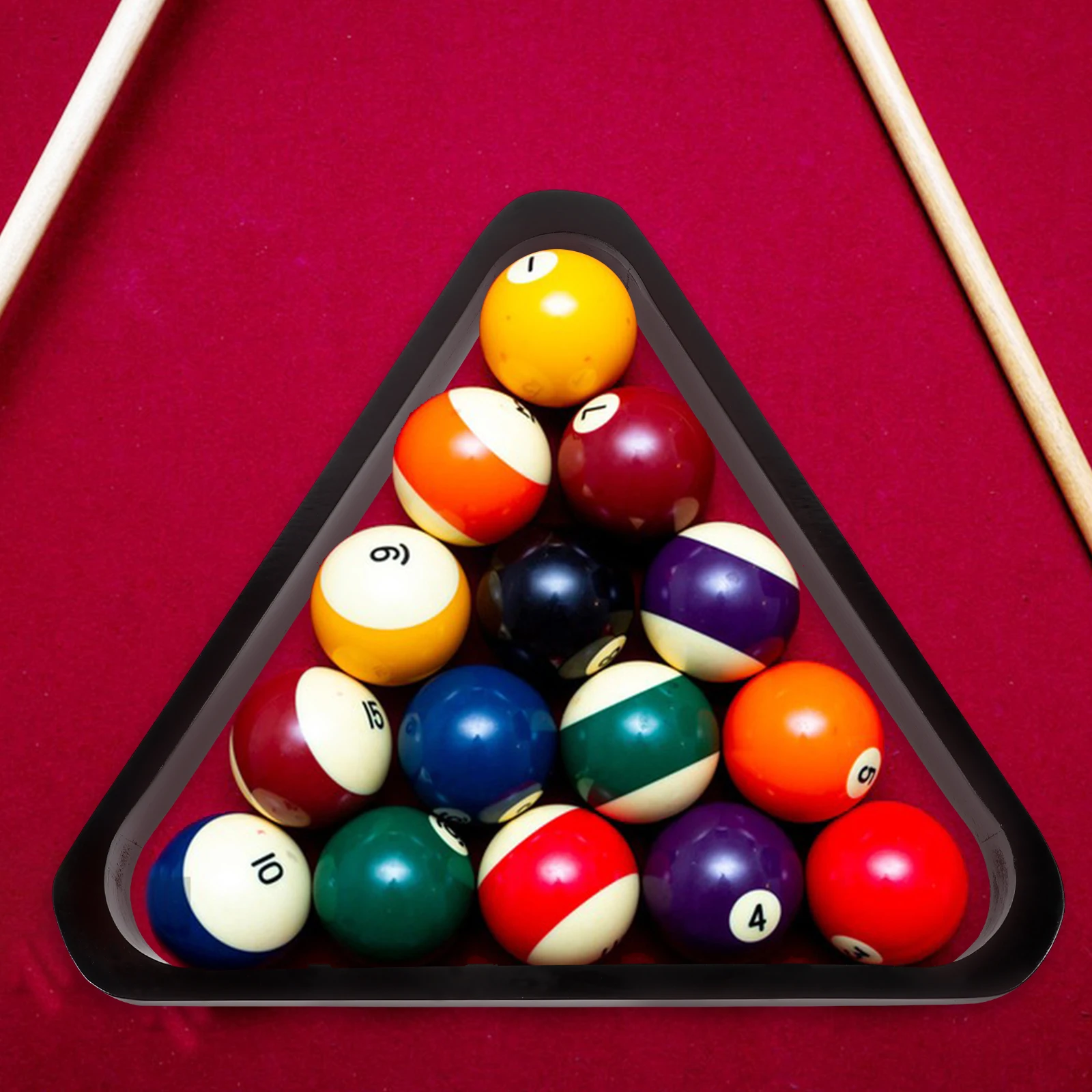 

Billiard Wooden Snooker Balls Frame Durable Home Pool Billiard Triangle Club Accessory Triangle Holder Pool Rack