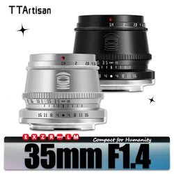 TTArtisan APS-C 35mm F1.4 Large Aperture Portable Camera Lens for Studio Photography with Sony E A7RIII Nikon ZFC Fujifilm Mount