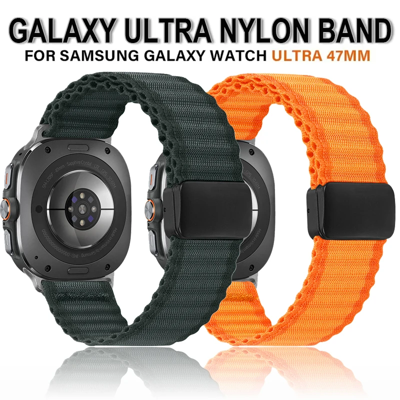 Sports Trail Band For Samsung Galaxy Watch Ultra 47mm Nylon Loop Strap Correa For Samsung Galaxy Ultra 47mm LTE No Gaps Bracelet
