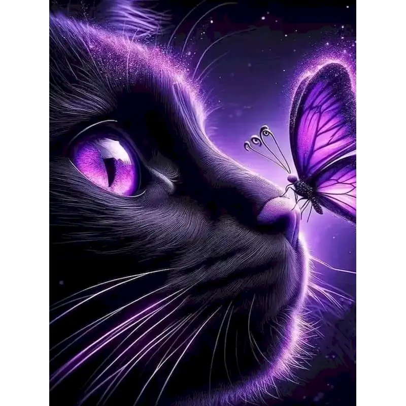 

GATYZTORY Diamond Painting Kit Art Supplies Diy Making Kits Butterfly Cat Full Round/Square Craft Supplies Living Room Decoratio