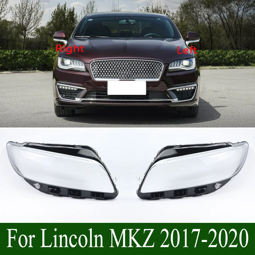 For Lincoln MKZ 2017-2020 Penutup Lampu Depan Butik Transparan Lampshdade Lampu Kepala Cangkang Plexiglass Ganti Lensa Asli