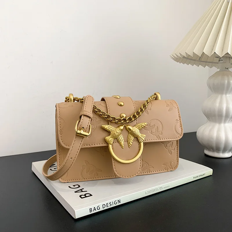 

Модная женская сумка через плечо с цепочкой, универсальная сумка-кроссбоди и сумка с верхней ручкой в корейском стиле 2-в-1, шикарная новая сумочка