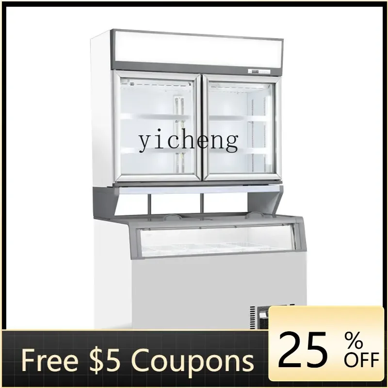 

Интегрированный холодильный и морозильный витринный шкаф ABB, верхний и нижний холодильник для мороженого, витрина для фруктов