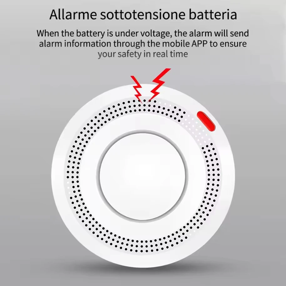 Hot 85DB Tuya WiFi Fire Smoke Detector Real-time Monitoring Remote Alarm Notification App Control Works With Alexa Google Home