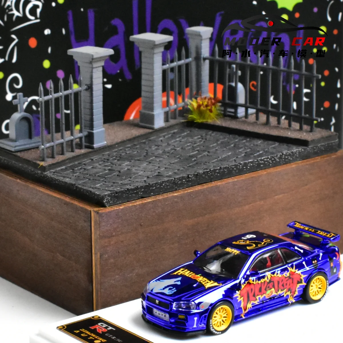 

Литая под давлением модель автомобиля Demon King Auto 1:64 GTR R34