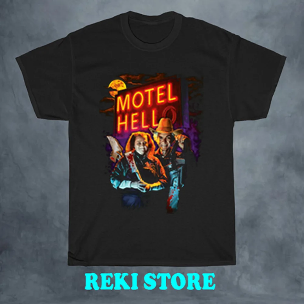 

Motel Hell Horror Movie Men's Black T-shirt Size S-5XL