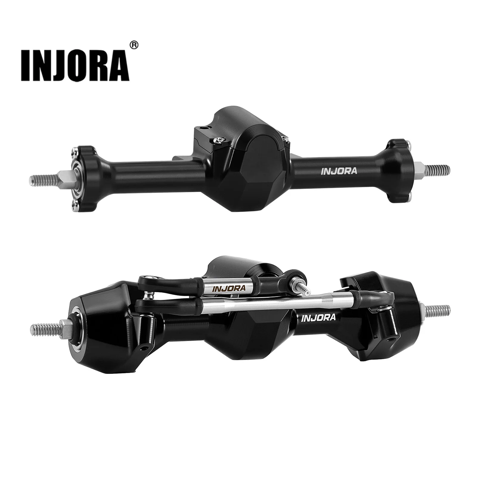 INJORA Stock Width Axles with Brass Steering Knuckles for 1/30 Axial SCX30