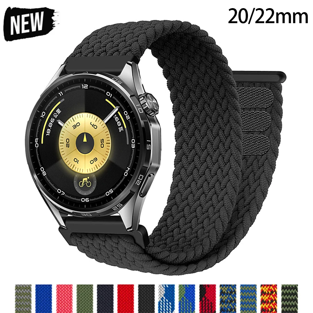 20mm 22 mm Braided solo loop For Huawei GT 6 pro 46mm Accessories Bracelet Watch 5 gt6 pro gt6 gt5 gt4 strap 22mm watch straps