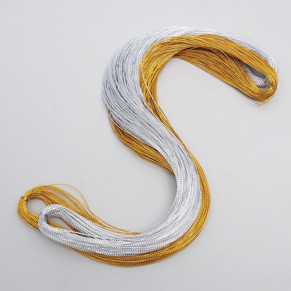 سلك الذهب والفضة DIY بها بنفسك مجوهرات الحرفية علامة معلقة خط دائم الحرير الحبل بهرج سلسلة الحبل الزخرفية صنع المجوهرات #5