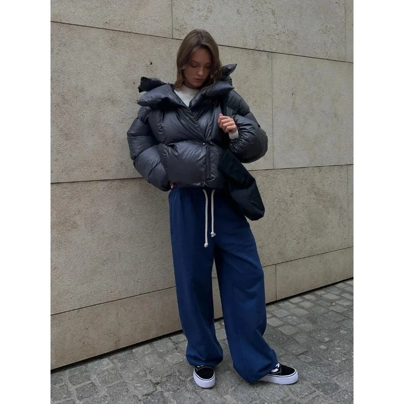 2025 NEW  Winter Warm Cotton Puffer Jackets Women's Loose Parkas Coat Vintage Bread Jacket Outwear Office Ladies Quilted Jacket - Image 6