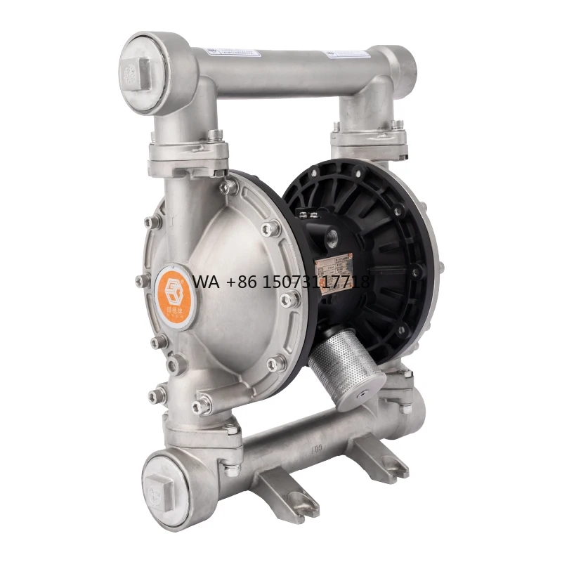 

QBY3-65P Air Pump 304 Stainless Steel Design Industrial Double Diaphragm Pump