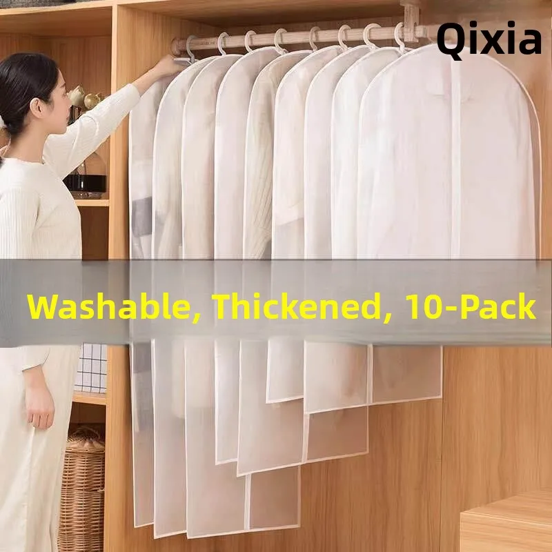 Transparent Dustproof Clothes Cover Hanging Bag Full Enclosure Home Wardrobe Suit Case Large Coat Bag Fashion Accessories