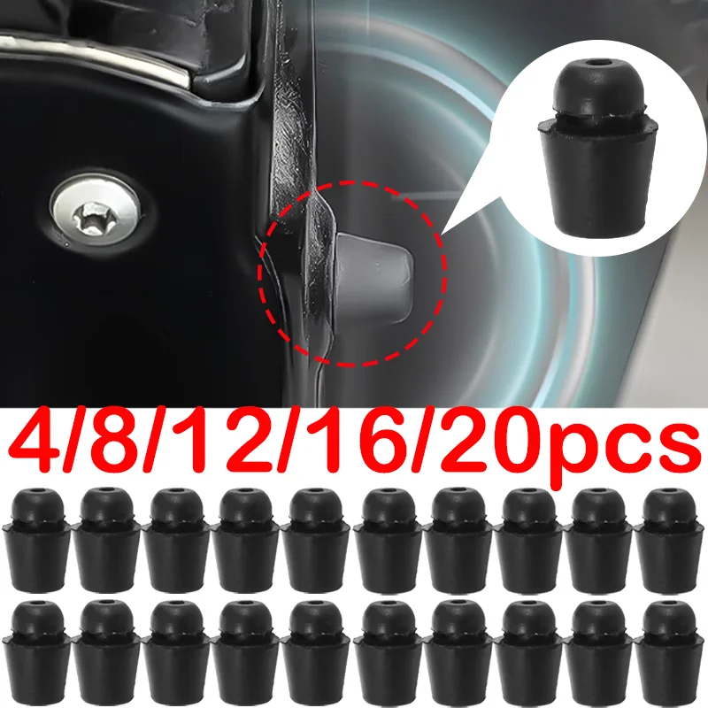 20pcs Car Door Rubber Pads Anti-collision Gasket Wholesale Door Shock Dampers Sticker Rubber Buffer Blocks Auto Accessories