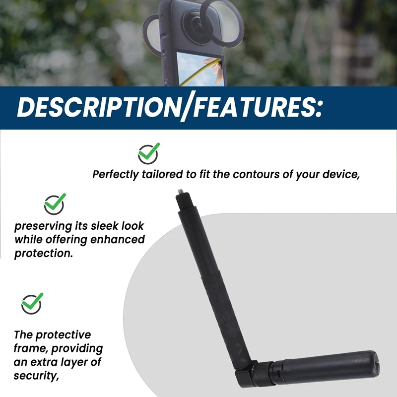 Palo de Selfie para Insta360 X3, cubierta protectora de lente para accesorios Insta360 X3, película protectora de pantalla