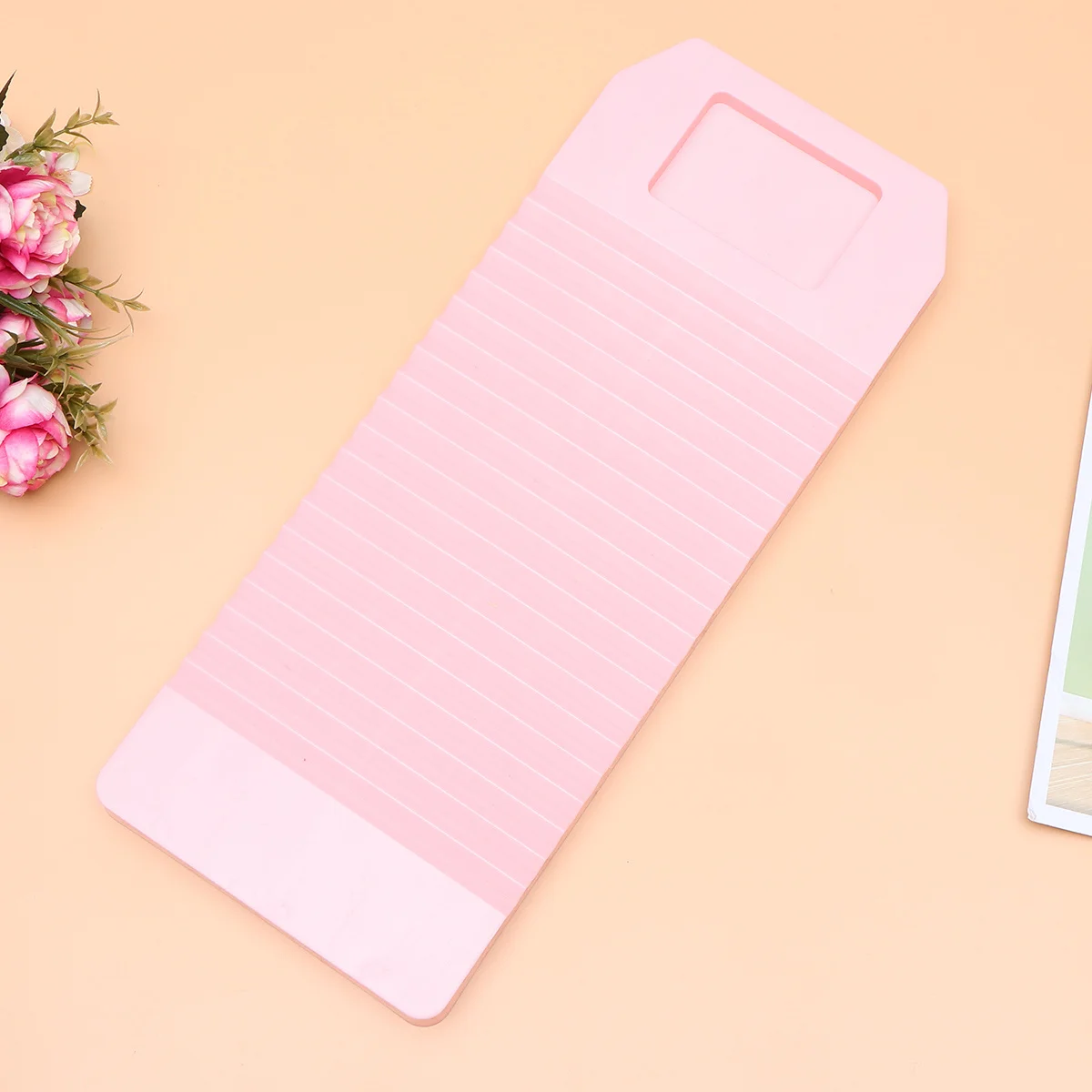 

Thickened Plastic Washboard For Scrubbing Board Clothes Cleaning Tool Bathroom Washroom Camping Travel Use Laundry Board Plastic