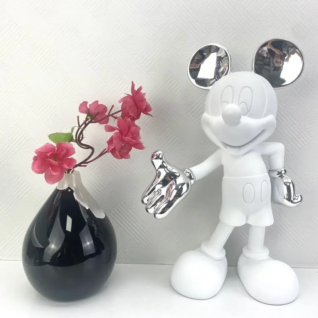 

20/29cm Disney Mickey Mouse Figures Cartoon Resin Welcome Pose Mickey Action Figurines Anime Collection Model Dolls Children Toy