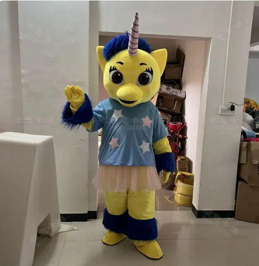 

New Adult Halloween Christmas Cute Unicorn Pony Horse Fancy Dress Cartoon Mascot Costume Plush Fancy Dress Mascot Costume