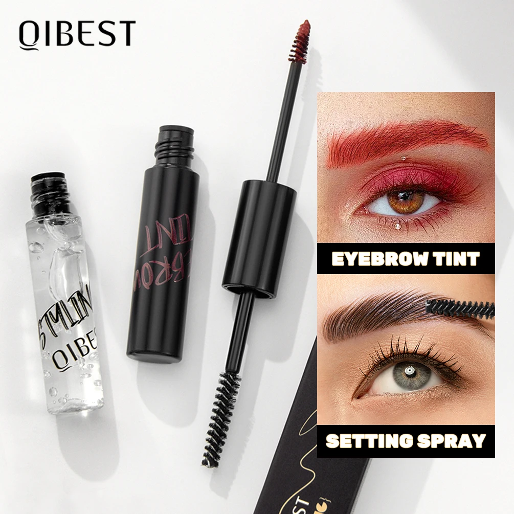 2 in 1 防水ティンテッドブロウジェル 長持ちするスマッジプルーフリキッドアイブロウメイク ダブルヘッドアイブロウマスカラ ティンテッドブロウグルー